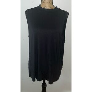 Daily Ritual Black Sleeveless Women's Tunic Top